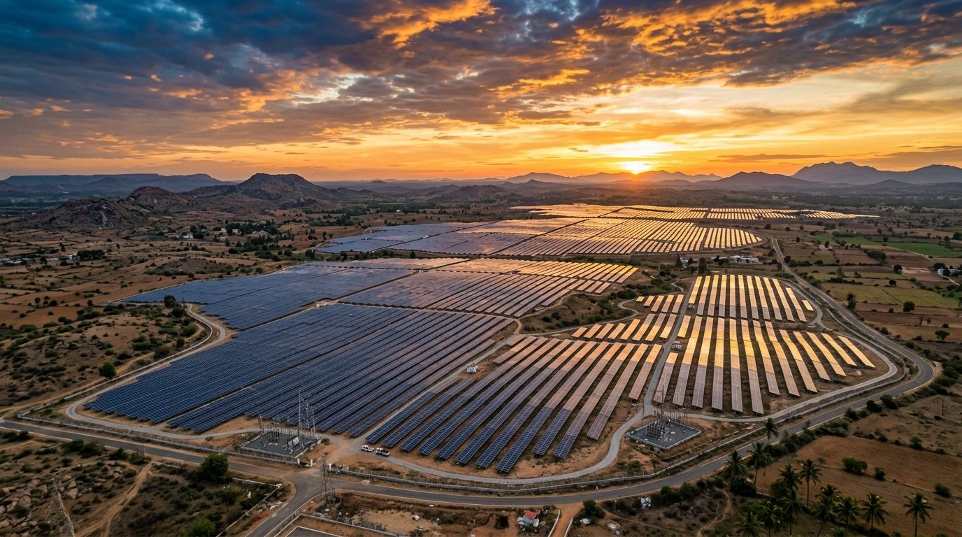 Solar installation background