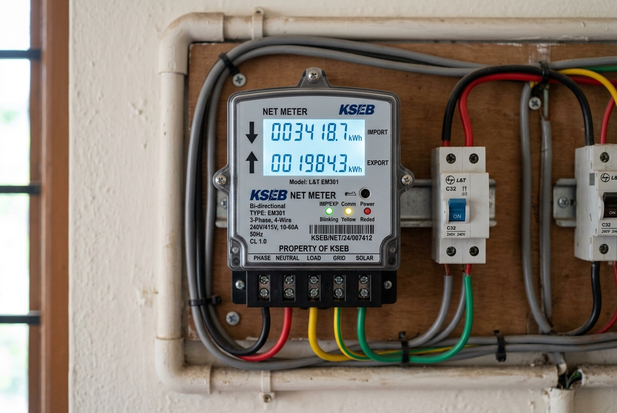 KSEB Solar Net Metering Explained: Bi-Directional Billing, Banking Rules & KSERC Tariff Settlement